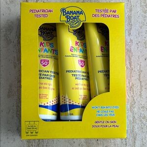 NEW 🆕 Banana Boat 3-pack Kids Sunscreen SPF 50 - Sealed - 3 x 240 ml exp. 10/27